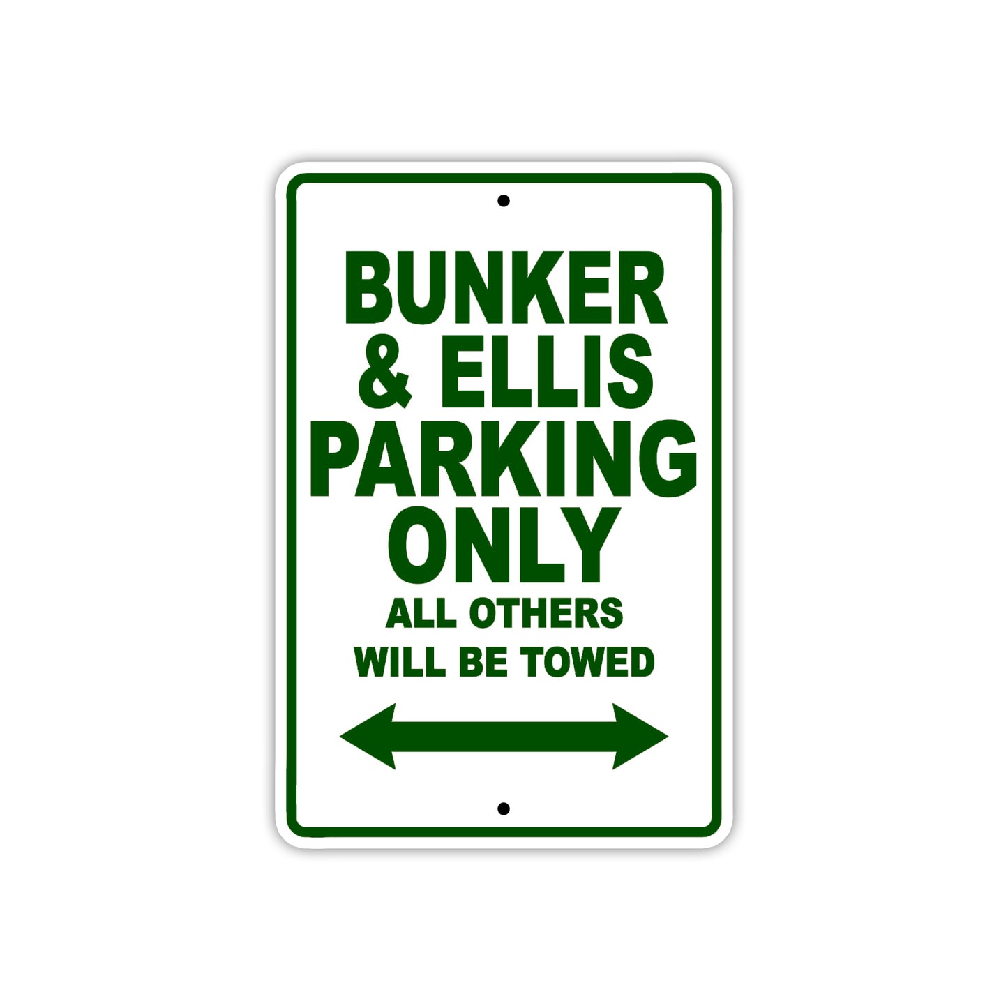 Bunker & Ellis Boats Parking Only All Others Will Be Towed Sea Ocean Beach Lake Boat Aluminum Metal Sign Plate