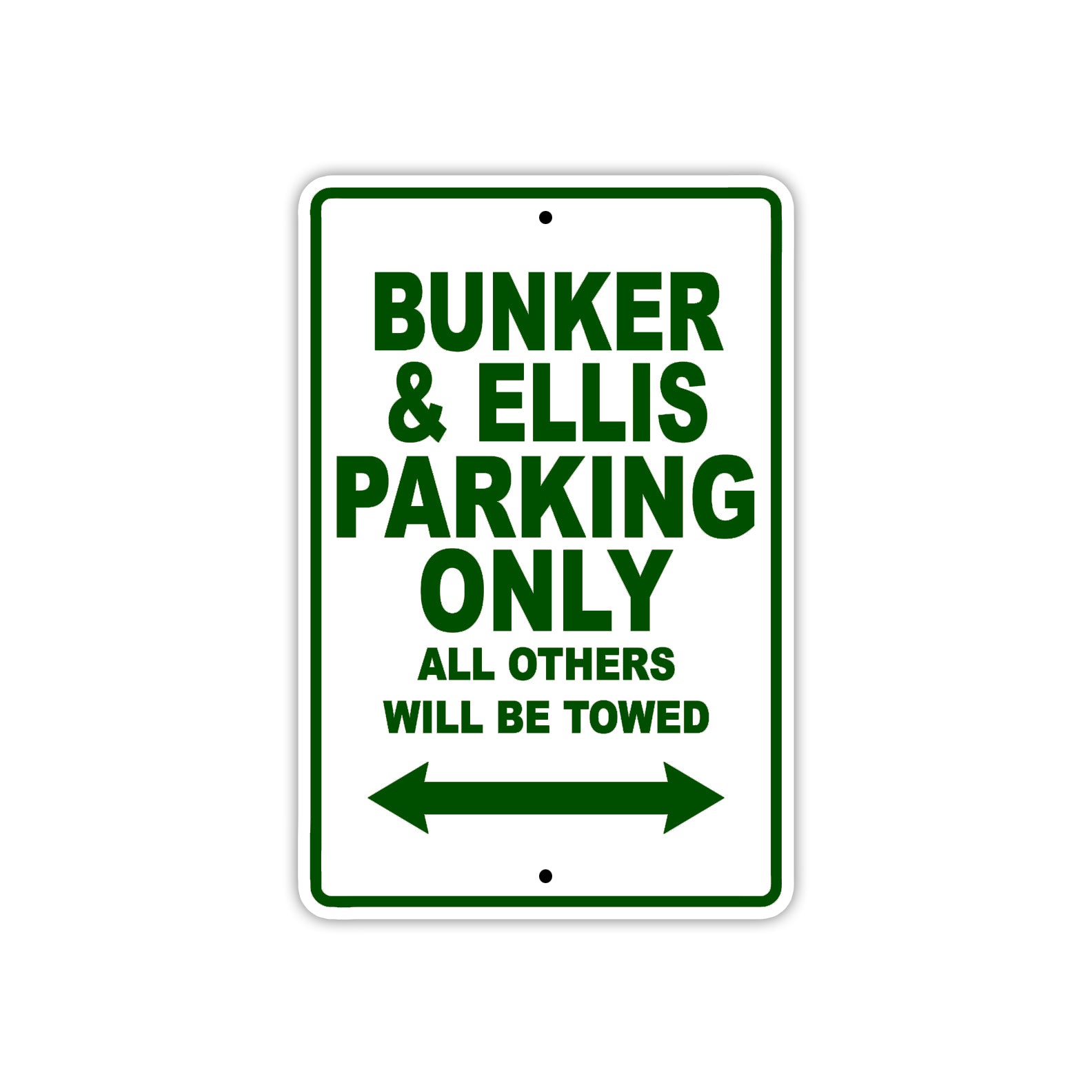 Bunker & Ellis Boats Parking Only All Others Will Be Towed Sea Ocean Beach Lake Boat Aluminum Metal Sign Plate