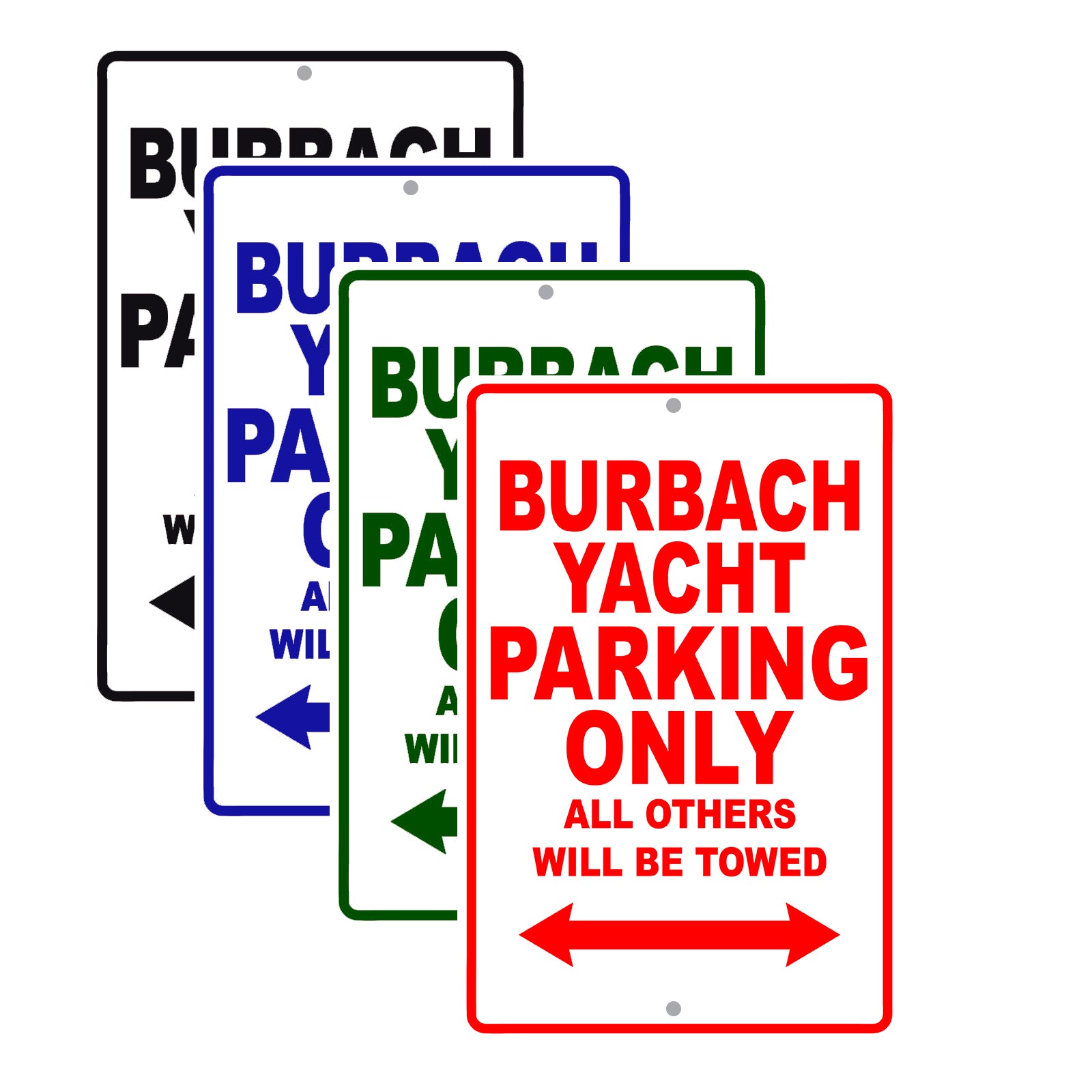 Burbach Yacht Boats Parking Only All Others Will Be Towed Sea Ocean Beach Lake Boat Aluminum Metal Sign Plate