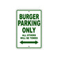 Burger Boats Parking Only All Others Will Be Towed Sea Ocean Beach Lake Boat Aluminum Metal Sign Plate