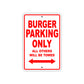 Burger Boats Parking Only All Others Will Be Towed Sea Ocean Beach Lake Boat Aluminum Metal Sign Plate