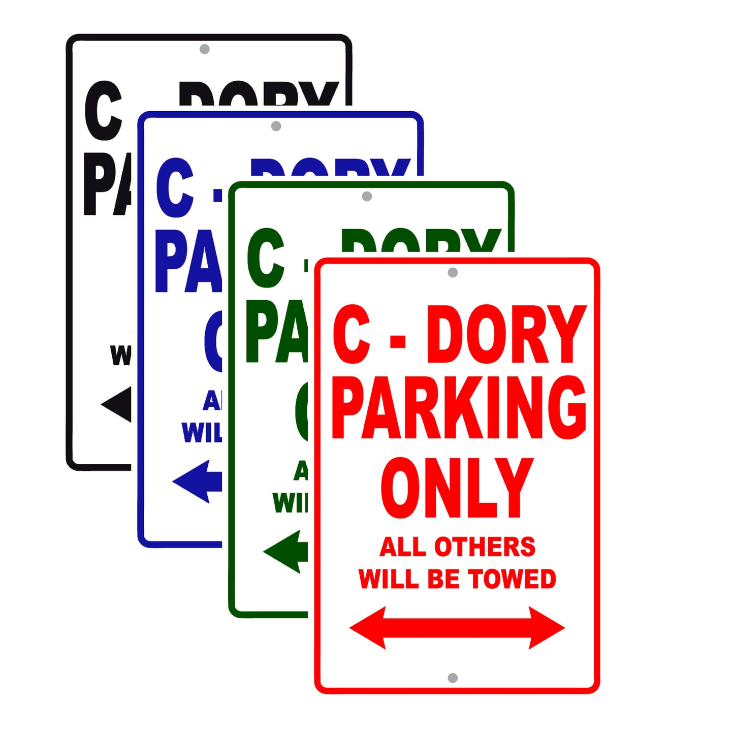 C-Dory Boats Parking Only All Others Will Be Towed Sea Ocean Beach Lake Boat Aluminum Metal Sign Plate