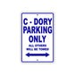 C-Dory Boats Parking Only All Others Will Be Towed Sea Ocean Beach Lake Boat Aluminum Metal Sign Plate