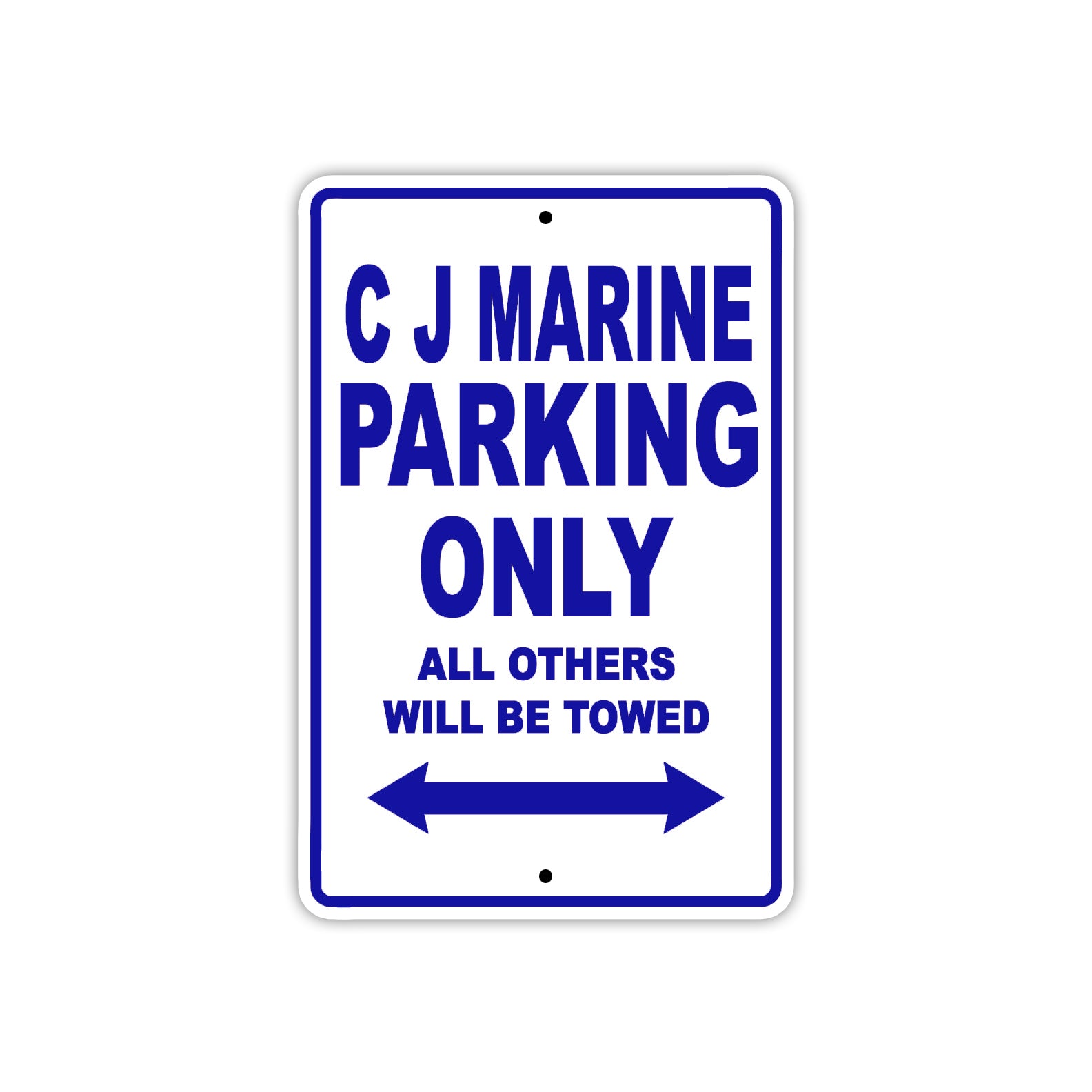 C J Marine Boats Parking Only All Others Will Be Towed Sea Ocean Beach Lake Boat Aluminum Metal Sign Plate