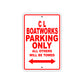 C L Boatworks Boats Parking Only All Others Will Be Towed Sea Ocean Beach Lake Boat Aluminum Metal Sign Plate