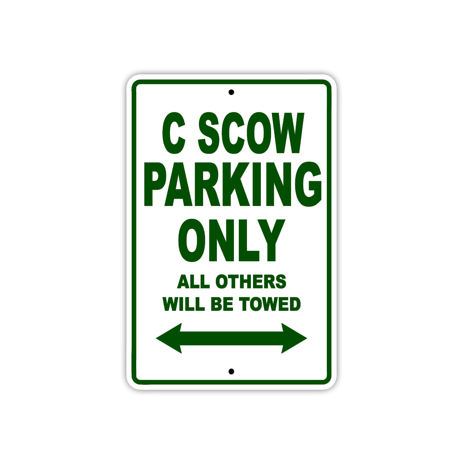C Scow Boats Parking Only All Others Will Be Towed Sea Ocean Beach Lake Boat Aluminum Metal Sign Plate