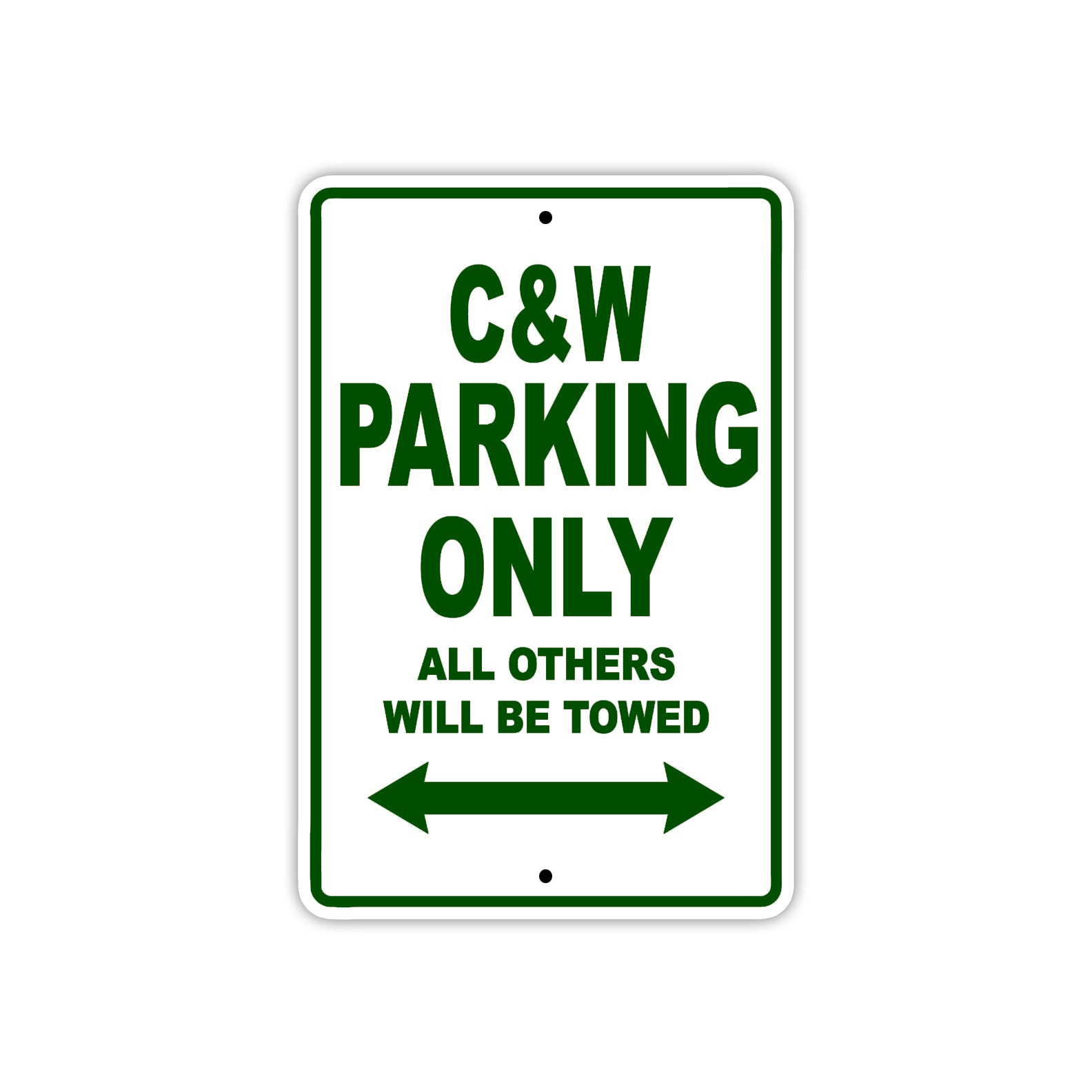 C & W Boats Parking Only All Others Will Be Towed Sea Ocean Beach Lake Boat Aluminum Metal Sign Plate