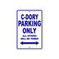 C-Dory Boats Parking Only All Others Will Be Towed Sea Ocean Beach Lake Boat Aluminum Metal Sign Plate