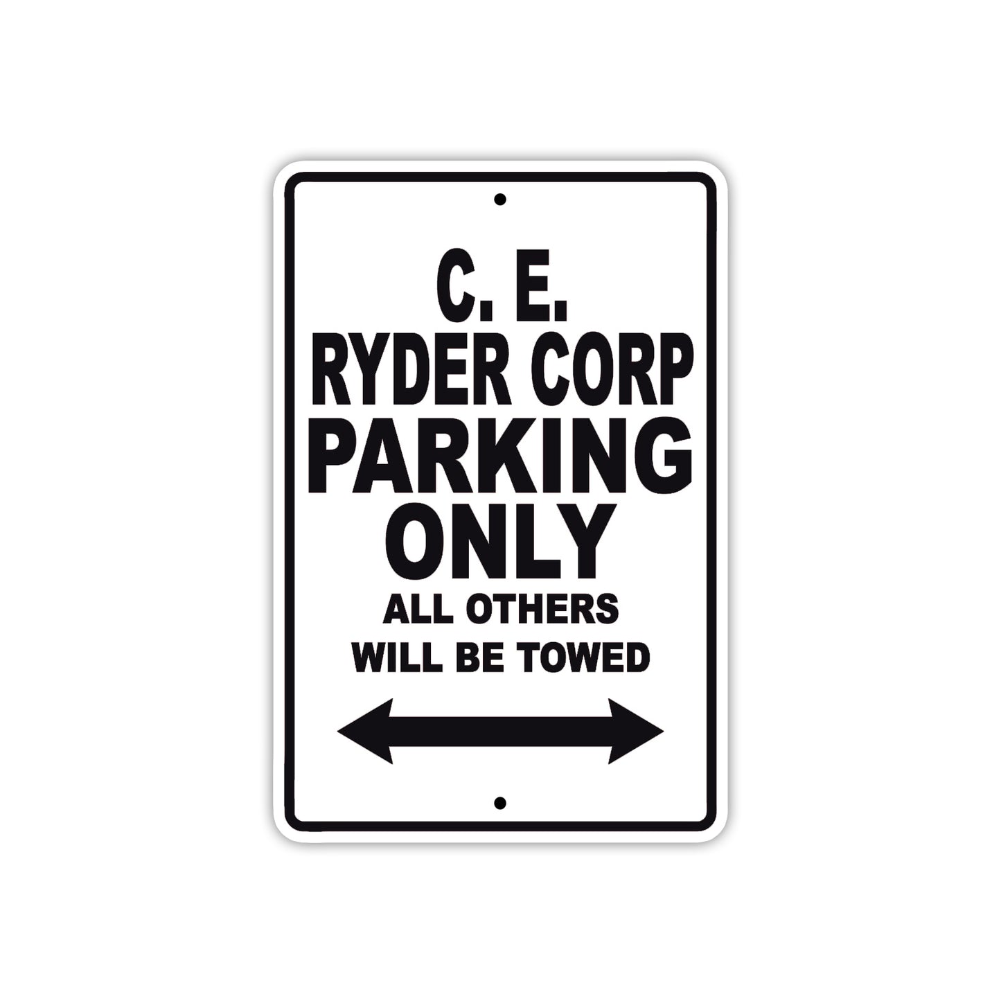 C. E. Ryder Corp Boats Parking Only All Others Will Be Towed Sea Ocean Beach Lake Boat Aluminum Metal Sign Plate