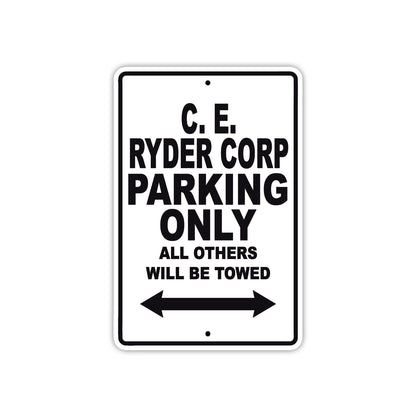 C. E. Ryder Corp Boats Parking Only All Others Will Be Towed Sea Ocean Beach Lake Boat Aluminum Metal Sign Plate