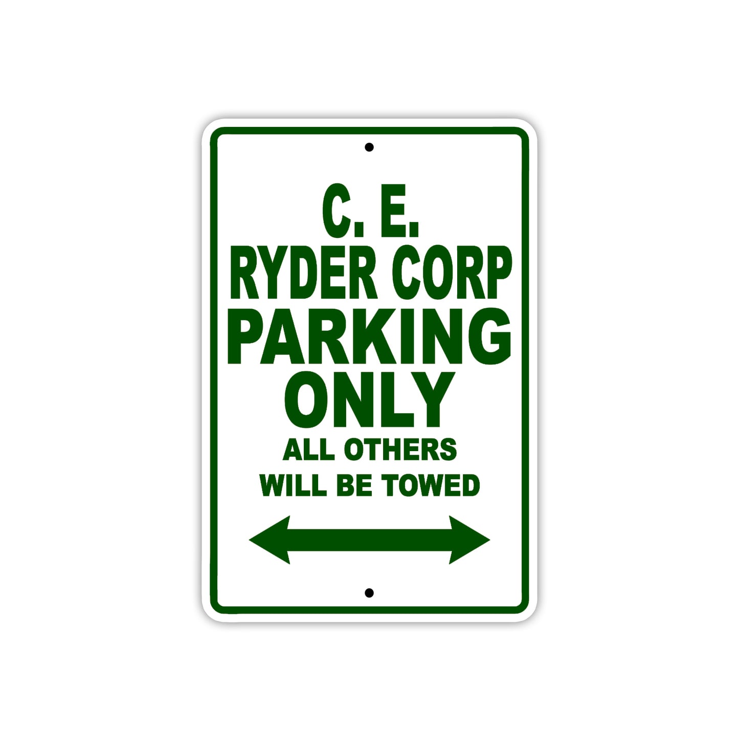 C. E. Ryder Corp Boats Parking Only All Others Will Be Towed Sea Ocean Beach Lake Boat Aluminum Metal Sign Plate