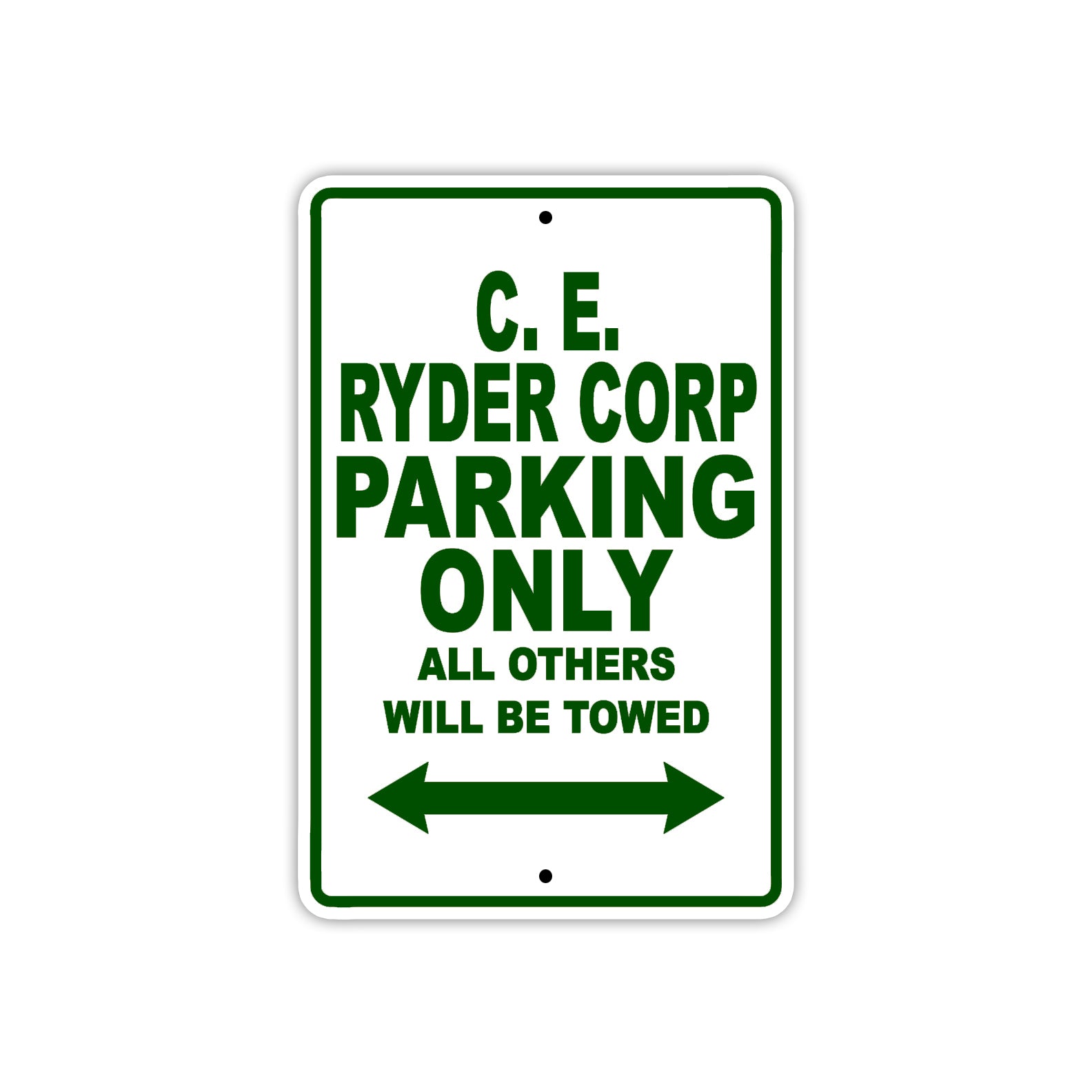 C. E. Ryder Corp Boats Parking Only All Others Will Be Towed Sea Ocean Beach Lake Boat Aluminum Metal Sign Plate