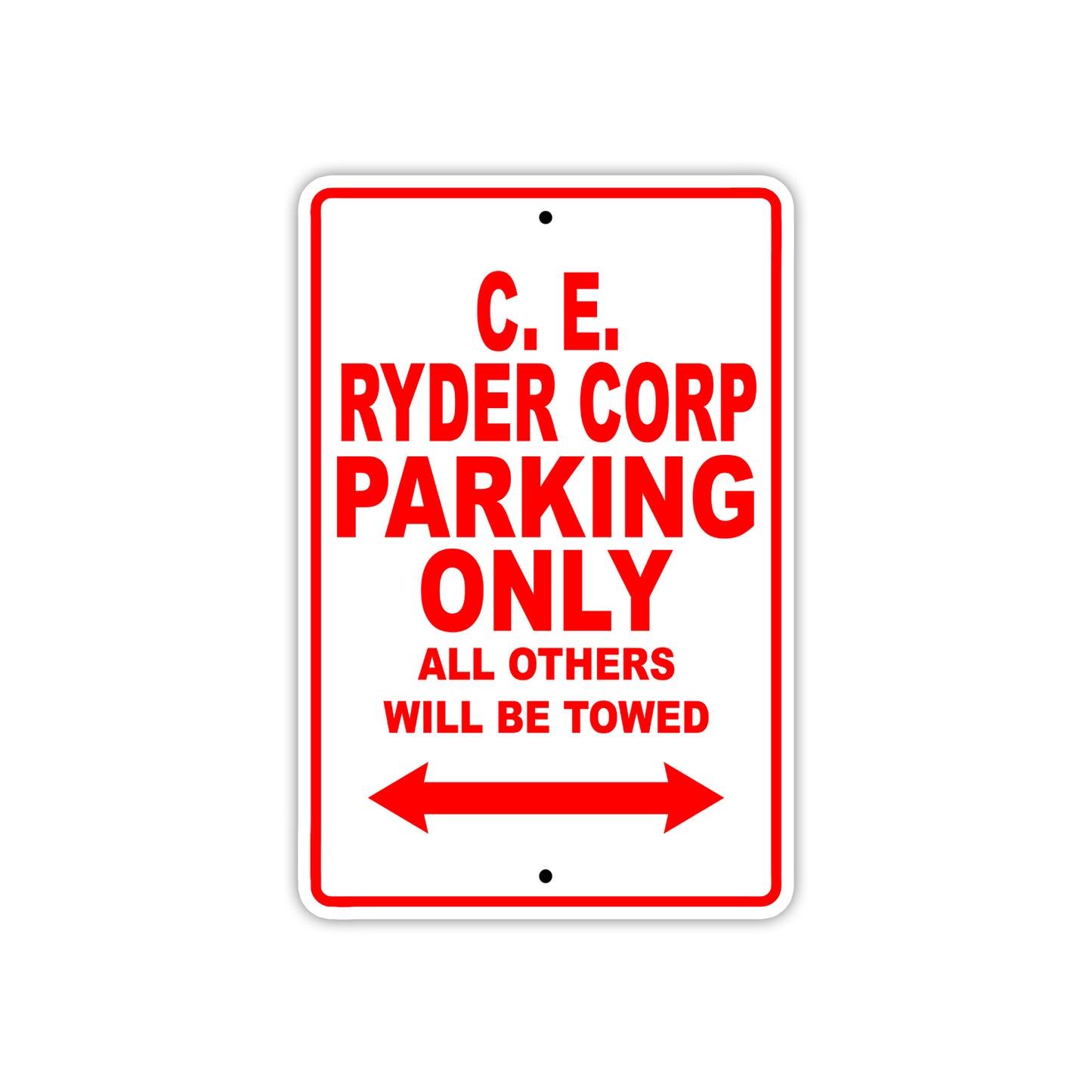 C. E. Ryder Corp Boats Parking Only All Others Will Be Towed Sea Ocean Beach Lake Boat Aluminum Metal Sign Plate