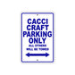 Cacci Craft Boats Parking Only All Others Will Be Towed Sea Ocean Beach Lake Boat Aluminum Metal Sign Plate