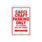 Cacci Craft Boats Parking Only All Others Will Be Towed Sea Ocean Beach Lake Boat Aluminum Metal Sign Plate