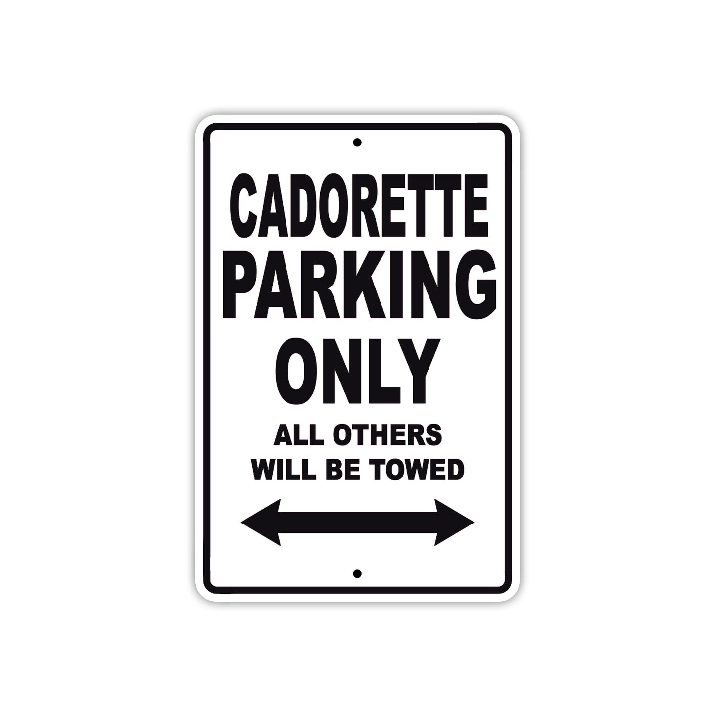 Cadorette Boats Parking Only All Others Will Be Towed Sea Ocean Beach Lake Boat Aluminum Metal Sign Plate