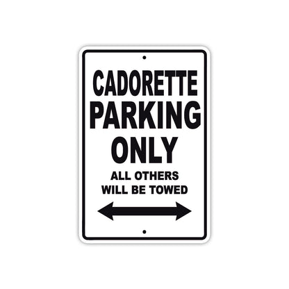 Cadorette Boats Parking Only All Others Will Be Towed Sea Ocean Beach Lake Boat Aluminum Metal Sign Plate