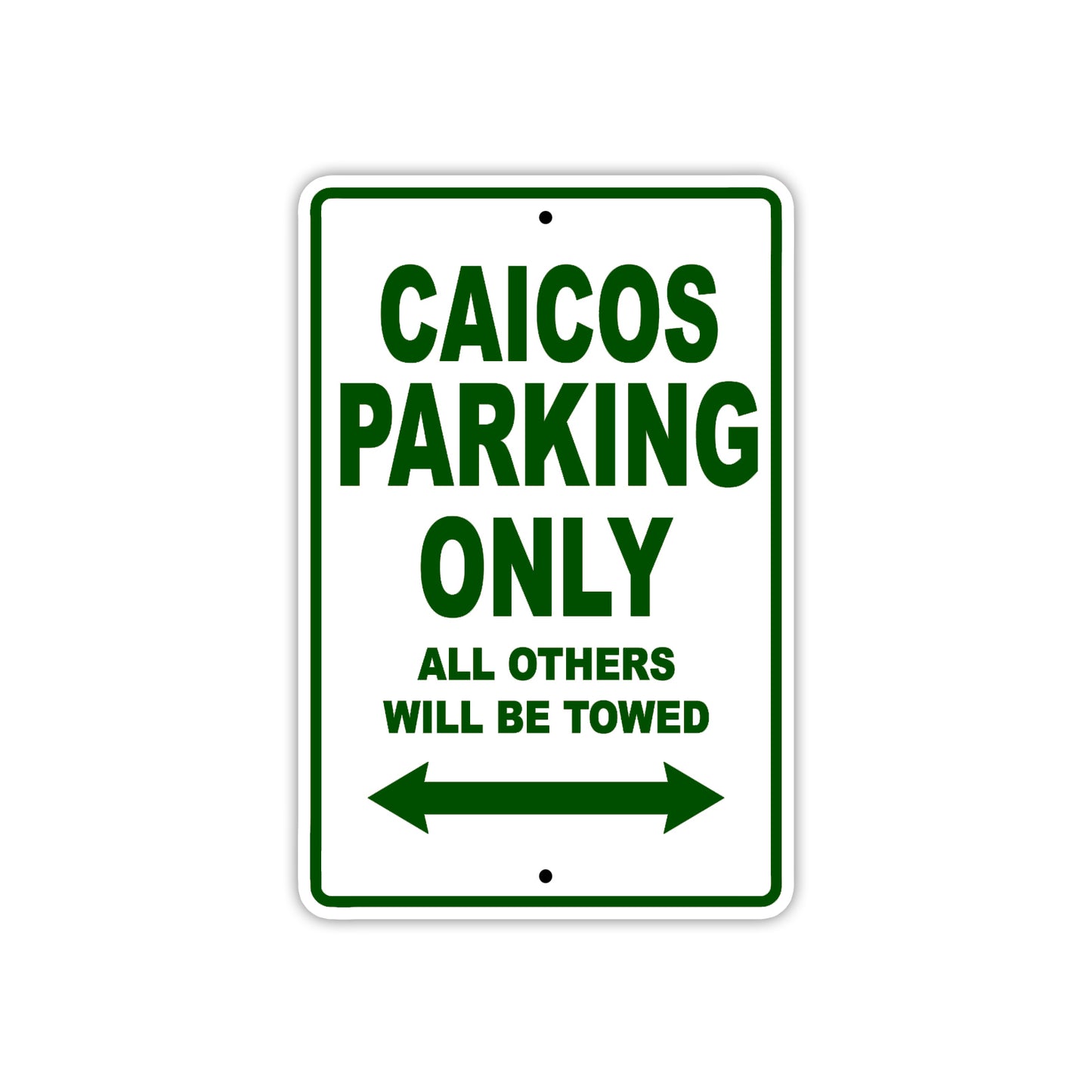 Caicos Boats Parking Only All Others Will Be Towed Sea Ocean Beach Lake Boat Aluminum Metal Sign Plate