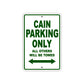 Cain Boats Parking Only All Others Will Be Towed Sea Ocean Beach Lake Boat Aluminum Metal Sign Plate