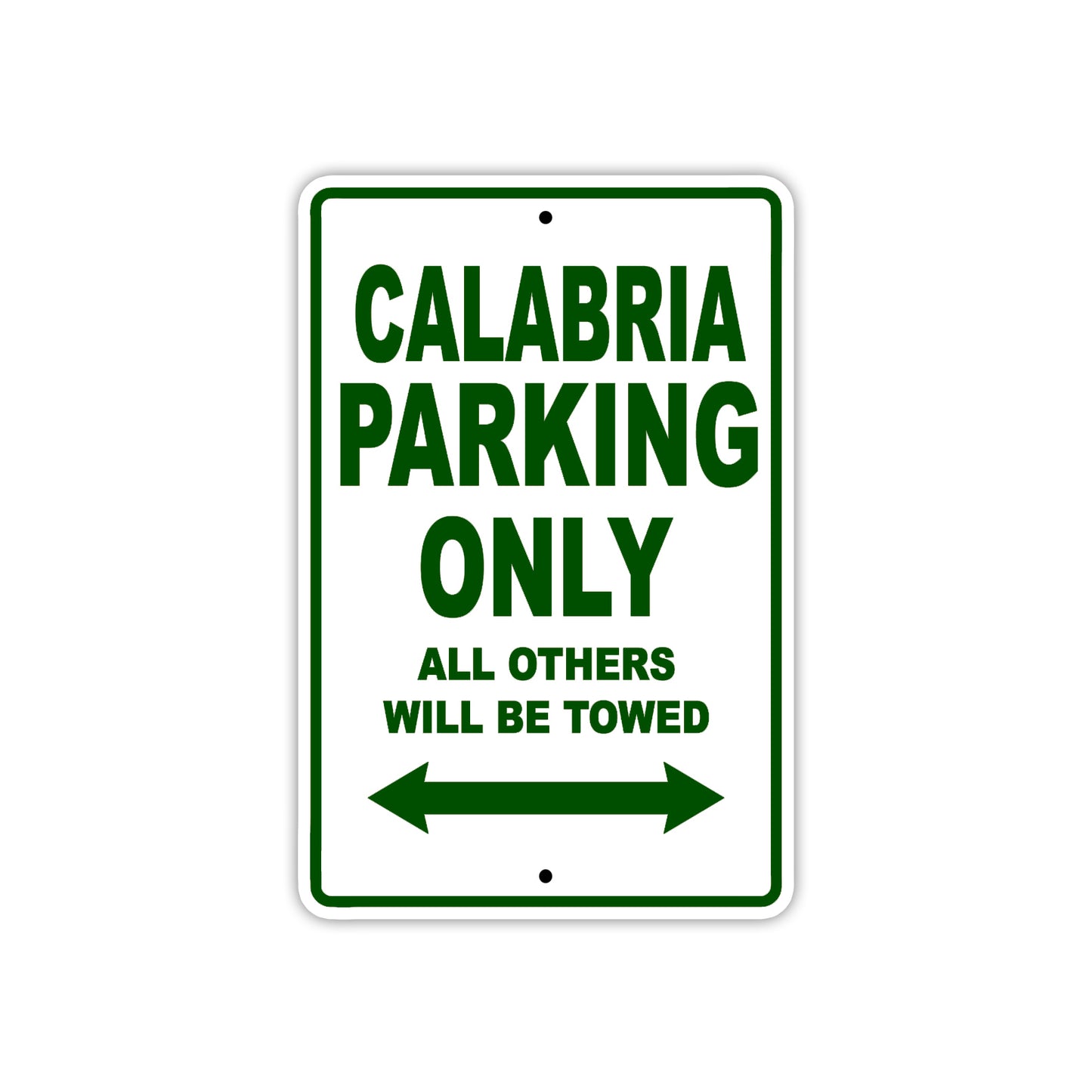 Calabria Boats Parking Only All Others Will Be Towed Sea Ocean Beach Lake Boat Aluminum Metal Sign Plate
