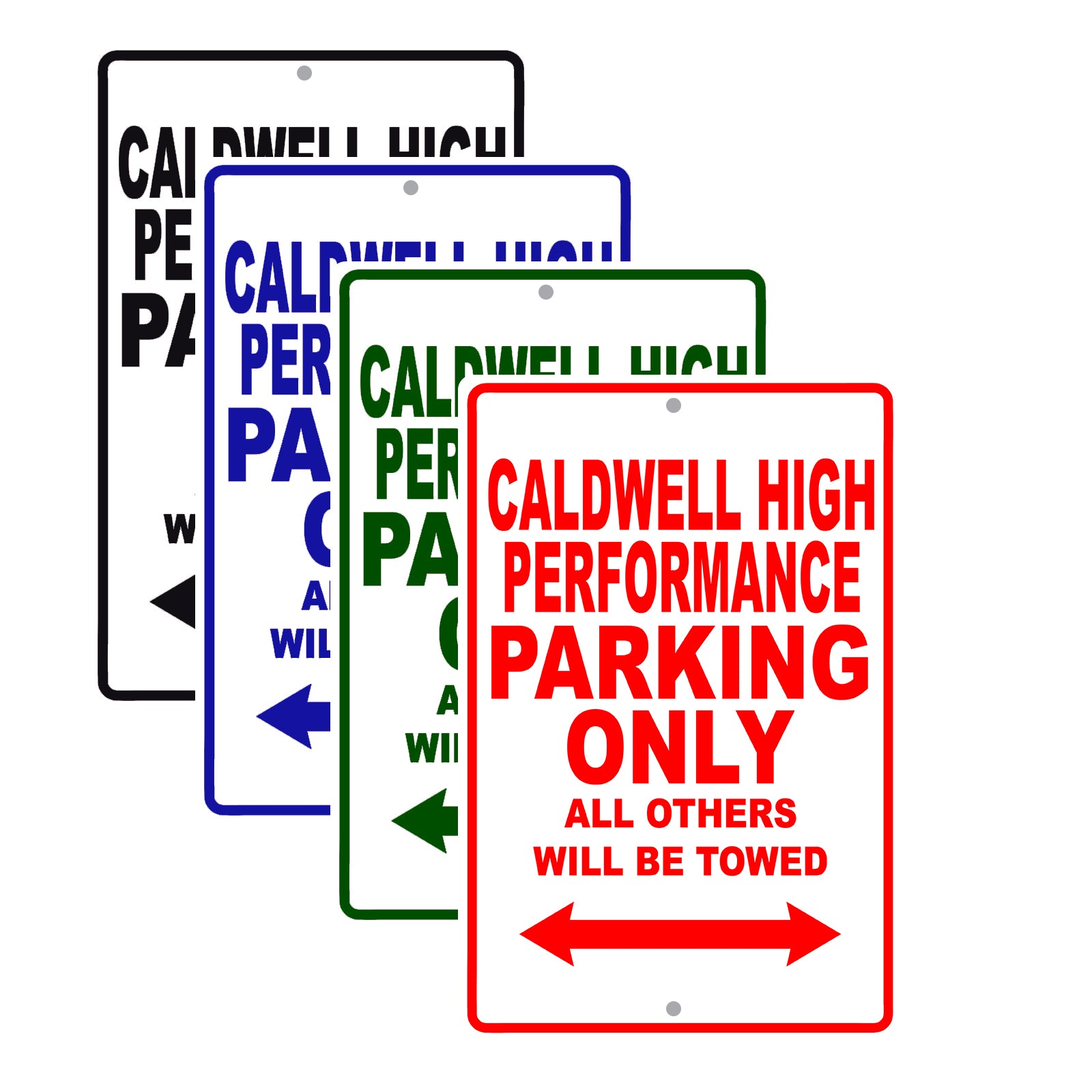 Caldwell High Performance Boats Parking Only All Others Will Be Towed Sea Ocean Beach Lake Boat Aluminum Metal Sign Plate