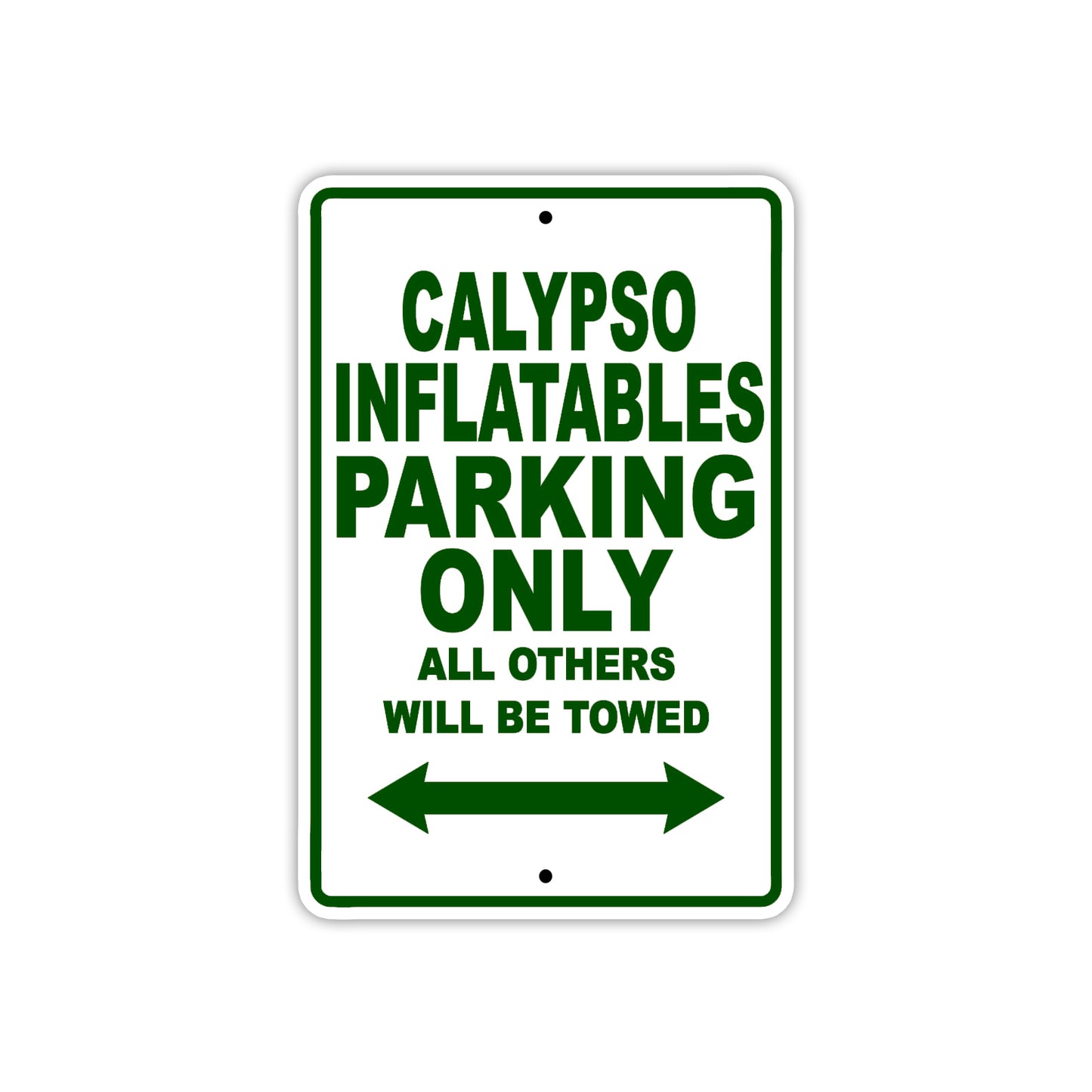 Calypso Inflatables Boats Parking Only All Others Will Be Towed Sea Ocean Beach Lake Boat Aluminum Metal Sign Plate