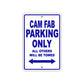 Cam Fab Boats Parking Only All Others Will Be Towed Sea Ocean Beach Lake Boat Aluminum Metal Sign Plate