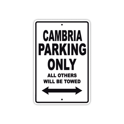 Cambria Boats Parking Only All Others Will Be Towed Sea Ocean Beach Lake Boat Aluminum Metal Sign Plate
