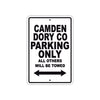 Camden Dory Co Boats Parking Only All Others Will Be Towed Sea Ocean Beach Lake Boat Aluminum Metal Sign Plate
