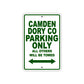 Camden Dory Co Boats Parking Only All Others Will Be Towed Sea Ocean Beach Lake Boat Aluminum Metal Sign Plate