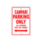 Campari Boats Parking Only All Others Will Be Towed Sea Ocean Beach Lake Boat Aluminum Metal Sign Plate