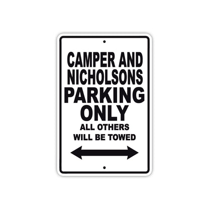 Camper And Nicholsons Boats Parking Only All Others Will Be Towed Sea Ocean Beach Lake Boat Aluminum Metal Sign Plate