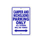Camper And Nicholsons Boats Parking Only All Others Will Be Towed Sea Ocean Beach Lake Boat Aluminum Metal Sign Plate