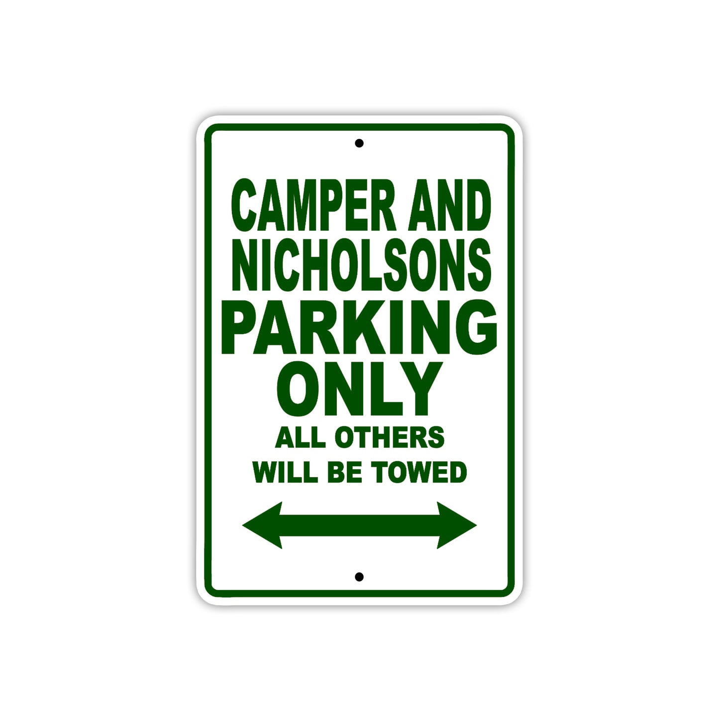 Camper And Nicholsons Boats Parking Only All Others Will Be Towed Sea Ocean Beach Lake Boat Aluminum Metal Sign Plate