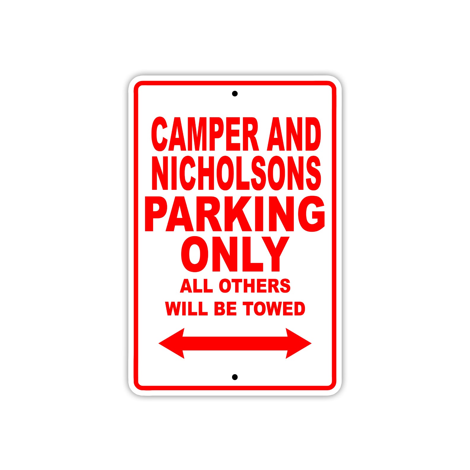 Camper And Nicholsons Boats Parking Only All Others Will Be Towed Sea Ocean Beach Lake Boat Aluminum Metal Sign Plate