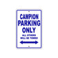 Campion Boats Parking Only All Others Will Be Towed Sea Ocean Beach Lake Boat Aluminum Metal Sign Plate