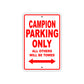 Campion Boats Parking Only All Others Will Be Towed Sea Ocean Beach Lake Boat Aluminum Metal Sign Plate