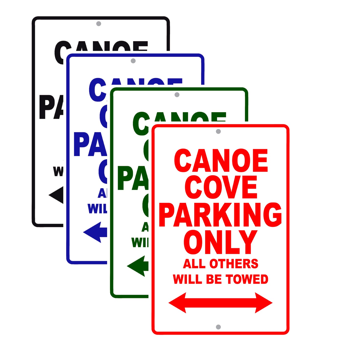 Canoe Cove Boats Parking Only All Others Will Be Towed Sea Ocean Beach Lake Boat Aluminum Metal Sign Plate