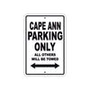 Cape Ann Boats Parking Only All Others Will Be Towed Sea Ocean Beach Lake Boat Aluminum Metal Sign Plate