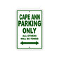 Cape Ann Boats Parking Only All Others Will Be Towed Sea Ocean Beach Lake Boat Aluminum Metal Sign Plate