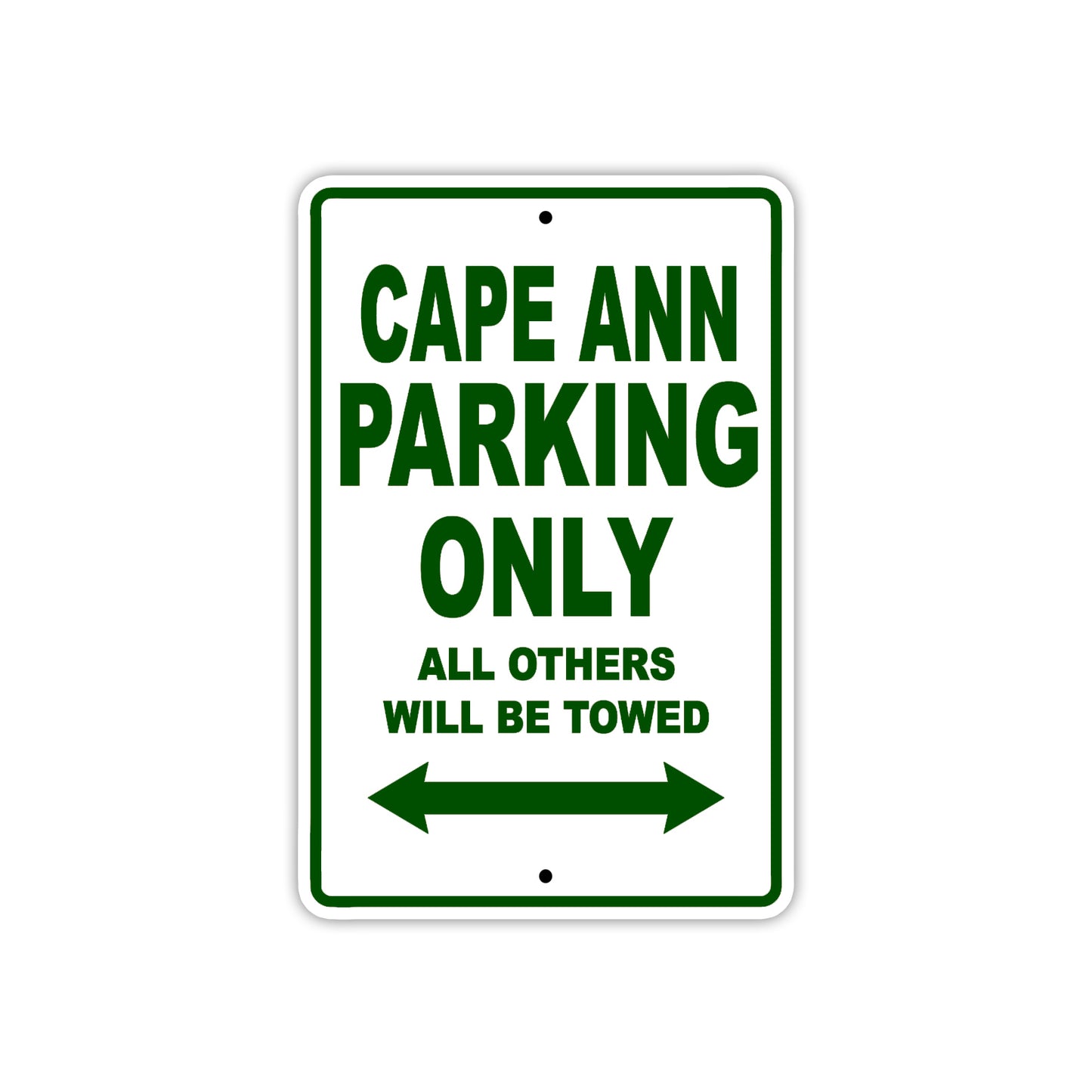 Cape Ann Boats Parking Only All Others Will Be Towed Sea Ocean Beach Lake Boat Aluminum Metal Sign Plate