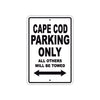 Cape Cod Boats Parking Only All Others Will Be Towed Sea Ocean Beach Lake Boat Aluminum Metal Sign Plate