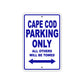 Cape Cod Boats Parking Only All Others Will Be Towed Sea Ocean Beach Lake Boat Aluminum Metal Sign Plate