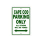 Cape Cod Boats Parking Only All Others Will Be Towed Sea Ocean Beach Lake Boat Aluminum Metal Sign Plate