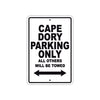 Cape Dory Boats Parking Only All Others Will Be Towed Sea Ocean Beach Lake Boat Aluminum Metal Sign Plate