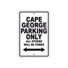 Cape George Boats Parking Only All Others Will Be Towed Sea Ocean Beach Lake Boat Aluminum Metal Sign Plate