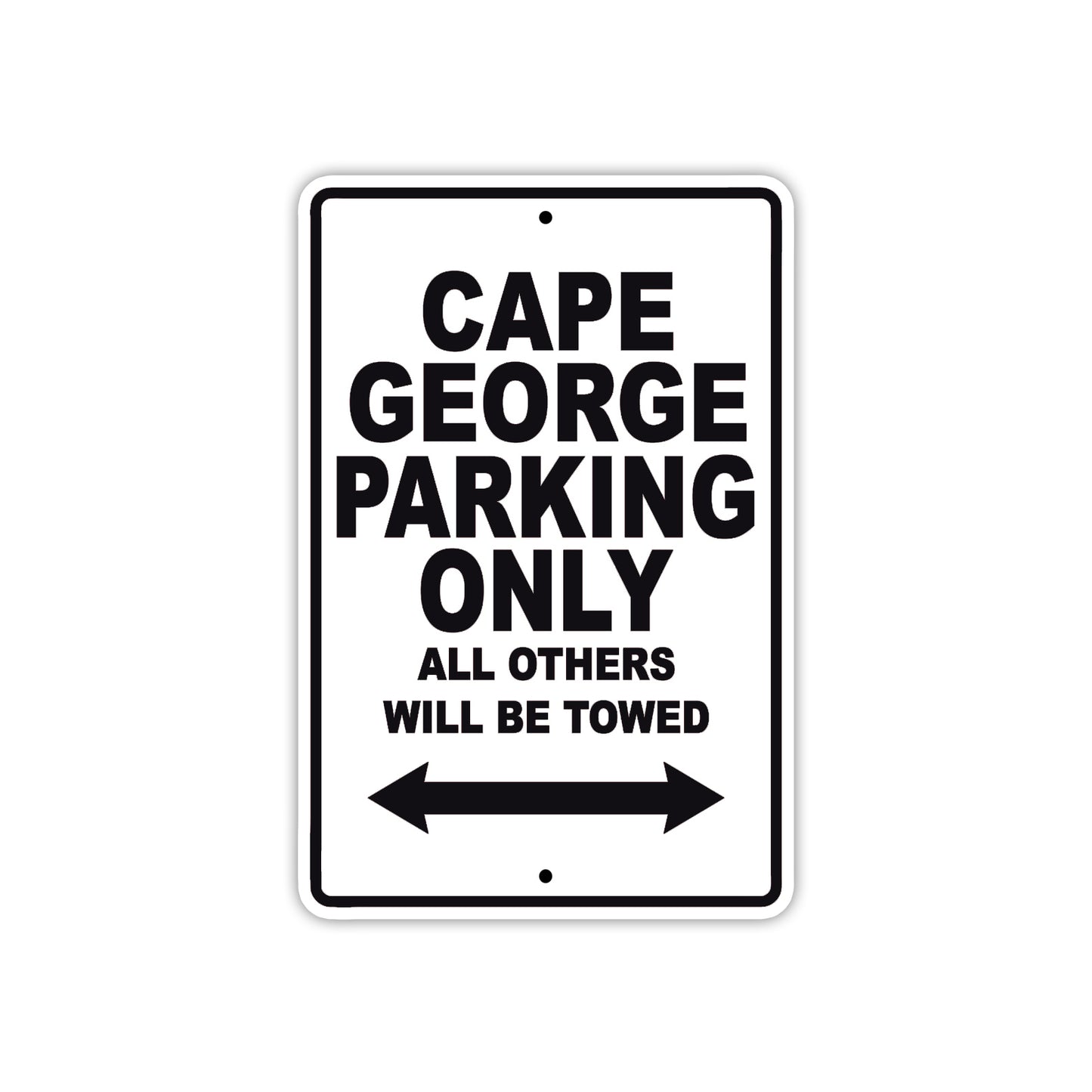 Cape George Boats Parking Only All Others Will Be Towed Sea Ocean Beach Lake Boat Aluminum Metal Sign Plate