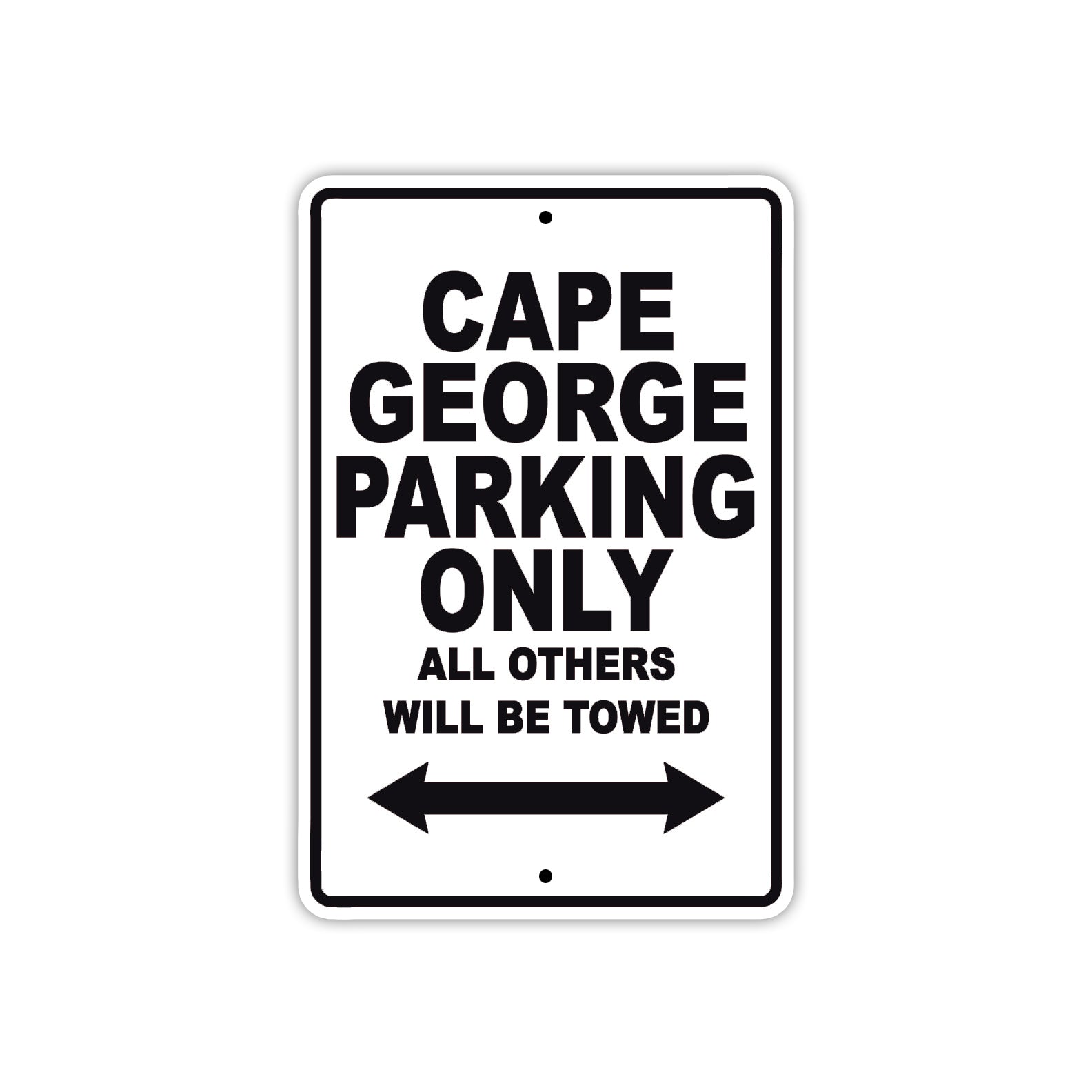 Cape George Boats Parking Only All Others Will Be Towed Sea Ocean Beach Lake Boat Aluminum Metal Sign Plate