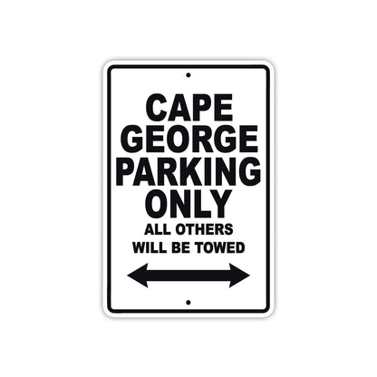Cape George Boats Parking Only All Others Will Be Towed Sea Ocean Beach Lake Boat Aluminum Metal Sign Plate
