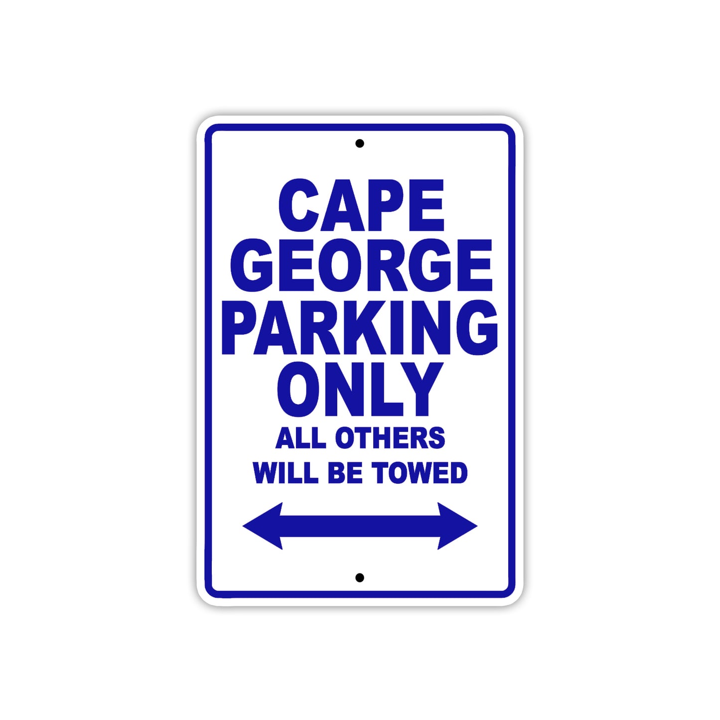Cape George Boats Parking Only All Others Will Be Towed Sea Ocean Beach Lake Boat Aluminum Metal Sign Plate